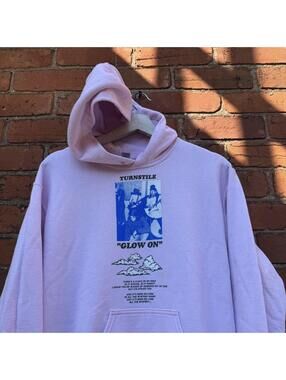 turnstile glow on pink hoodie S